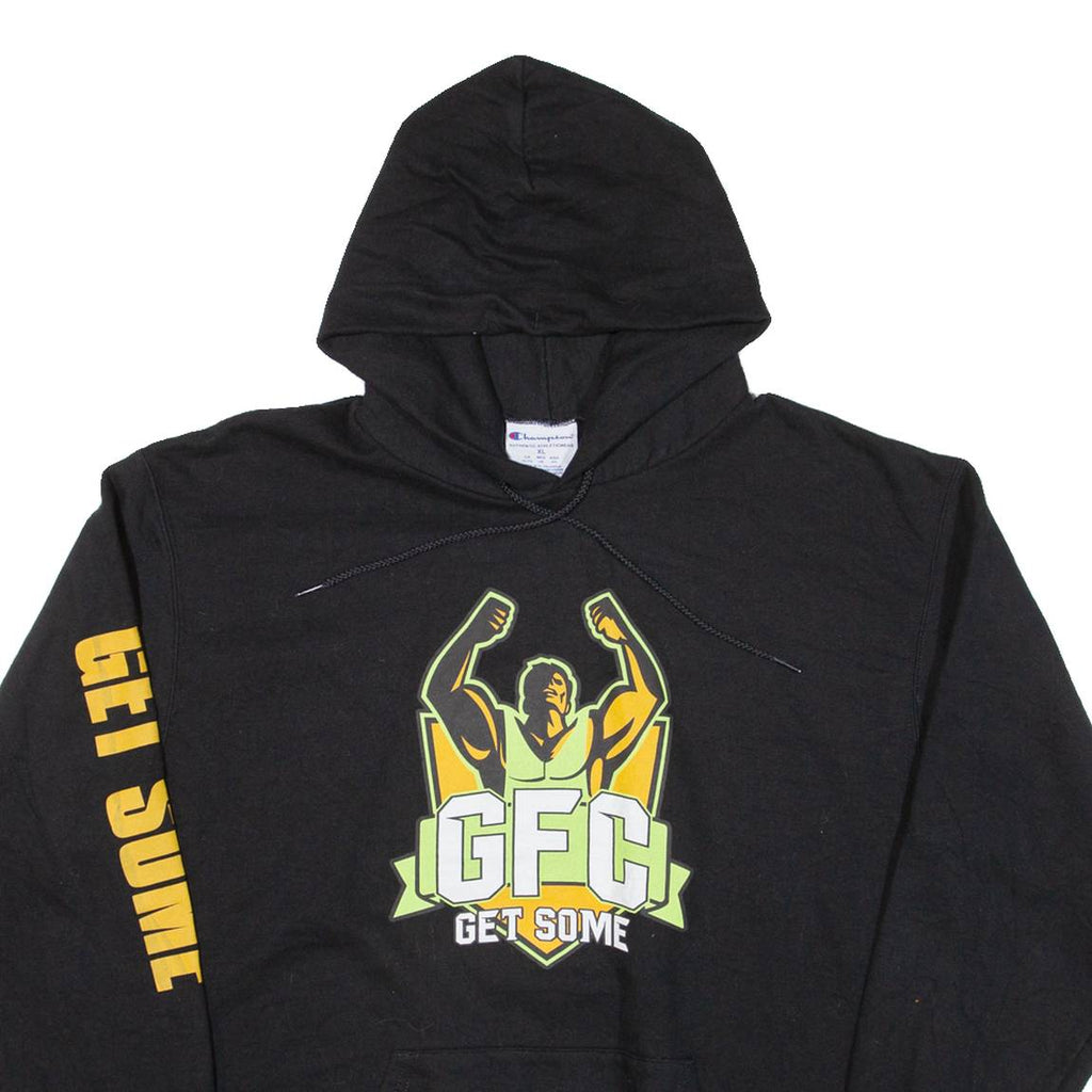 CHAMPION Gfc Get Some Mens Black Hoodie USA XL