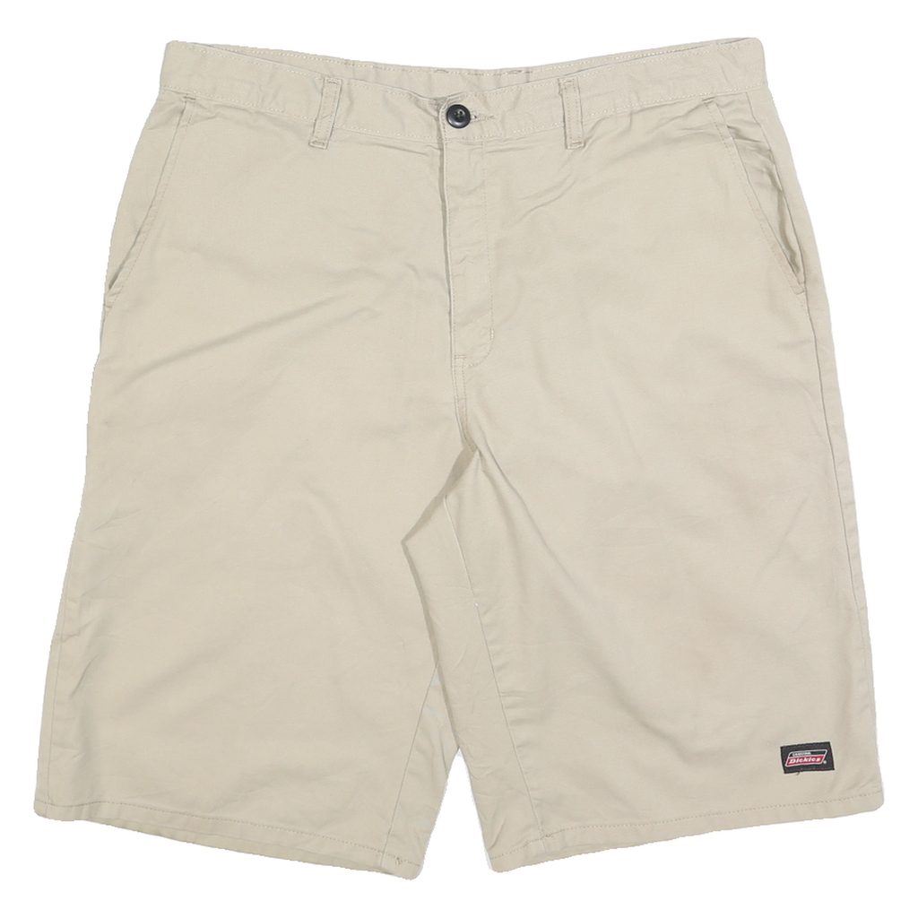 DICKIES Mens Shorts Beige Casual Plain L W36 Workwear Cotton Blend