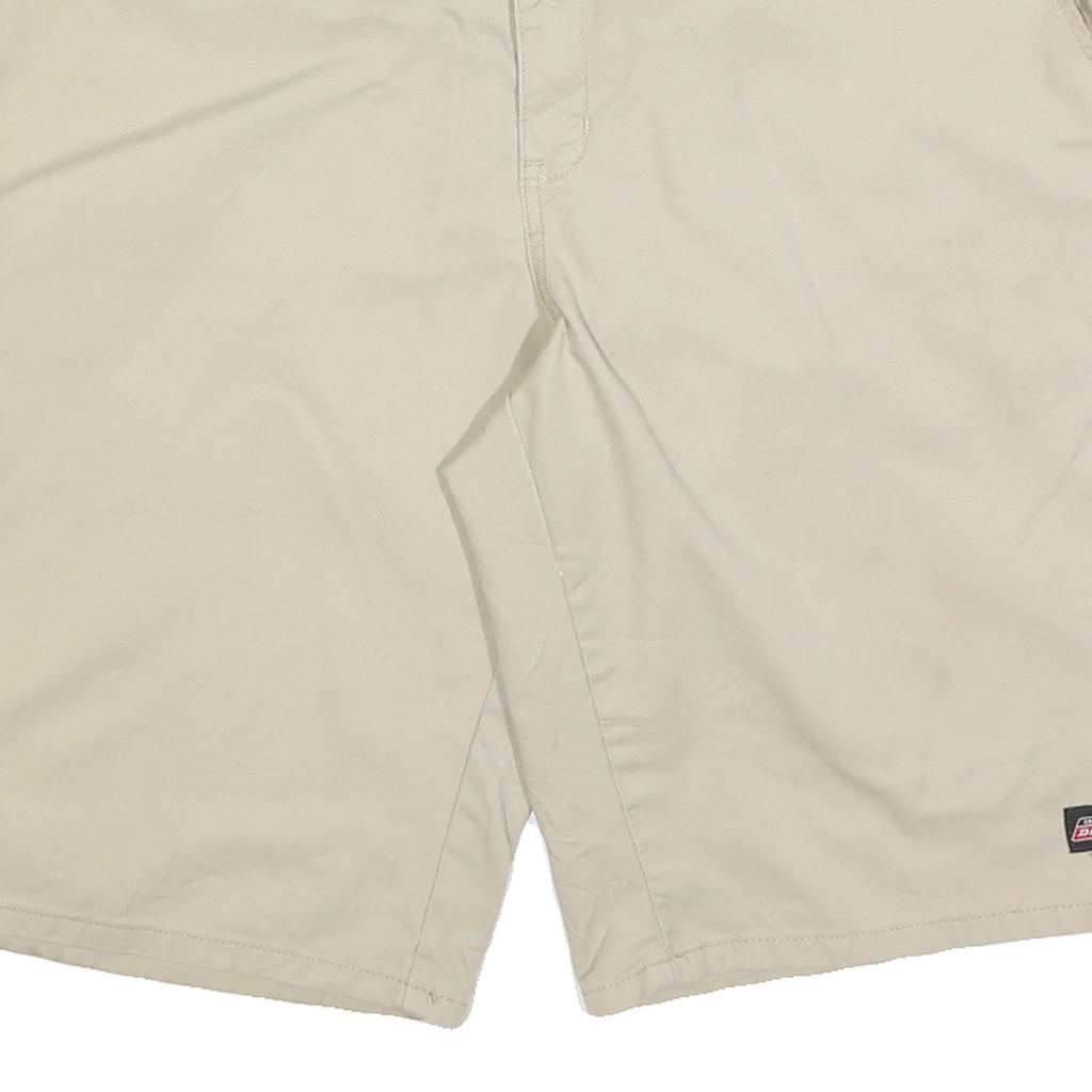 DICKIES Mens Shorts Beige Casual Plain L W36 Workwear Cotton Blend