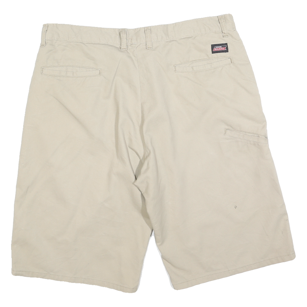 DICKIES Mens Shorts Beige Casual Plain L W36 Workwear Cotton Blend