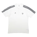 ADIDAS Mens White & Black Badge Logo Short Sleeve Polo Shirt M Cotton Casual