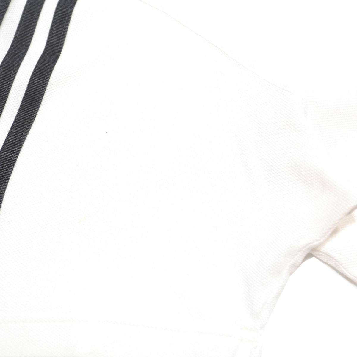 ADIDAS Mens White & Black Badge Logo Short Sleeve Polo Shirt M Cotton Casual