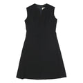 LE SIGNE PARIS Womens Black Day Dress Polyester Blend Sleeveless V-Neck M