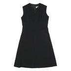 LE SIGNE PARIS Womens Black Day Dress Polyester Blend Sleeveless V-Neck M