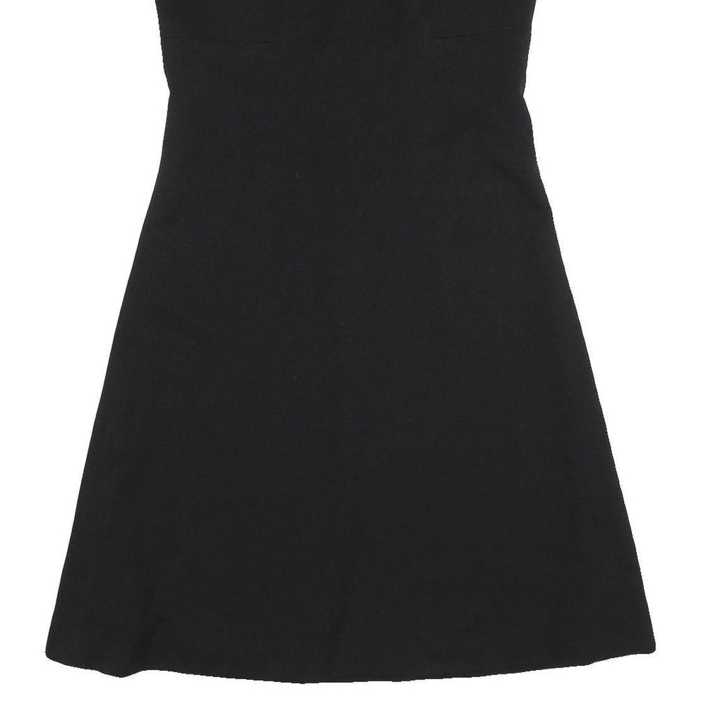 LE SIGNE PARIS Womens Black Day Dress Polyester Blend Sleeveless V-Neck M
