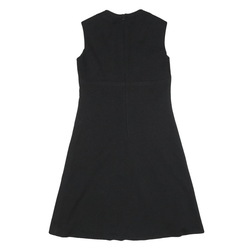 LE SIGNE PARIS Womens Black Day Dress Polyester Blend Sleeveless V-Neck M