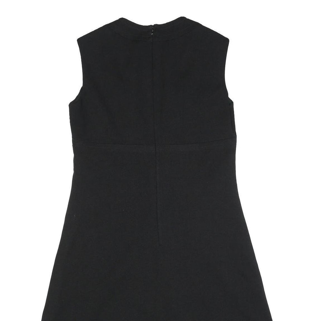 LE SIGNE PARIS Womens Black Day Dress Polyester Blend Sleeveless V-Neck M