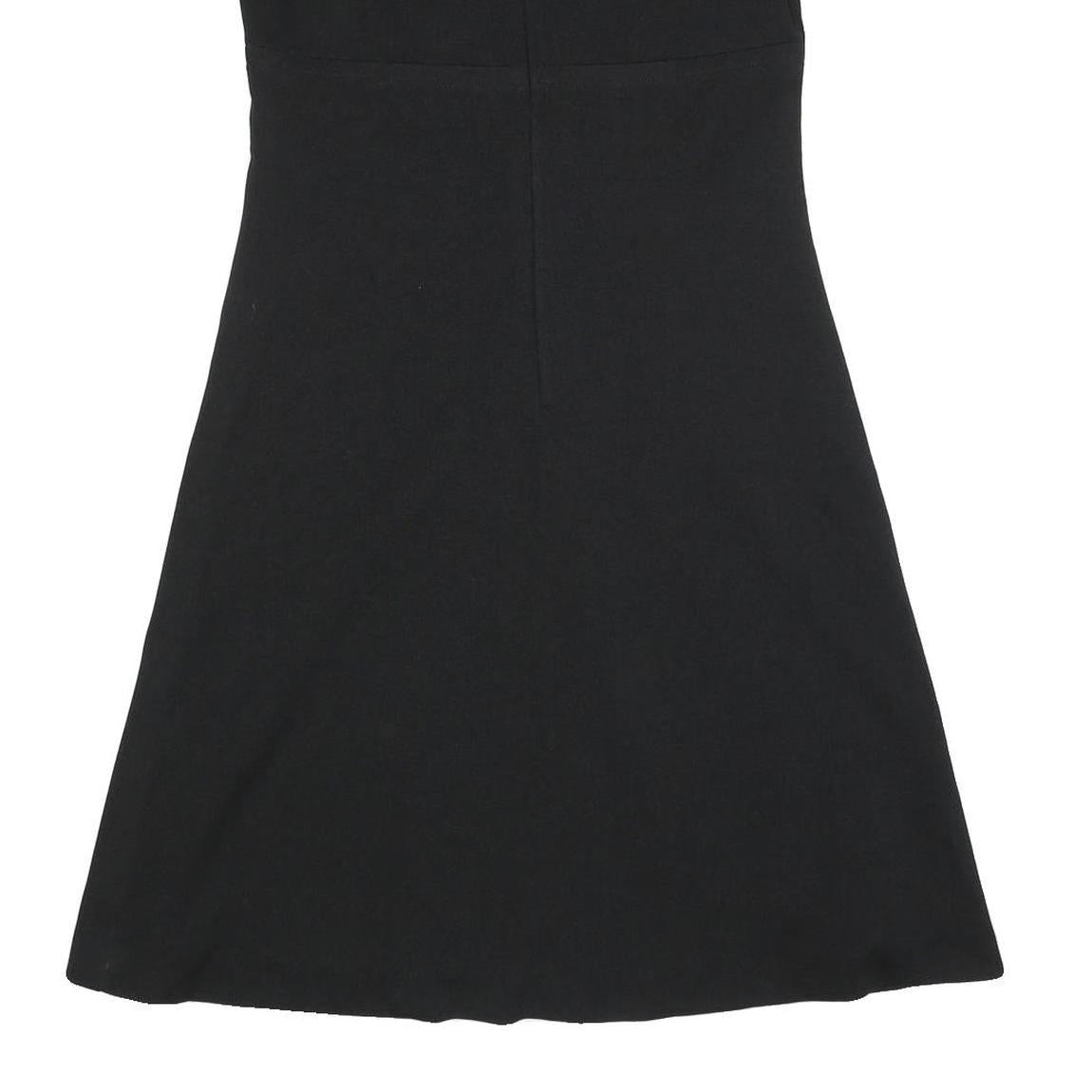 LE SIGNE PARIS Womens Black Day Dress Polyester Blend Sleeveless V-Neck M