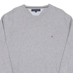 TOMMY HILFIGER Mens Jumper Grey Tight Knit L