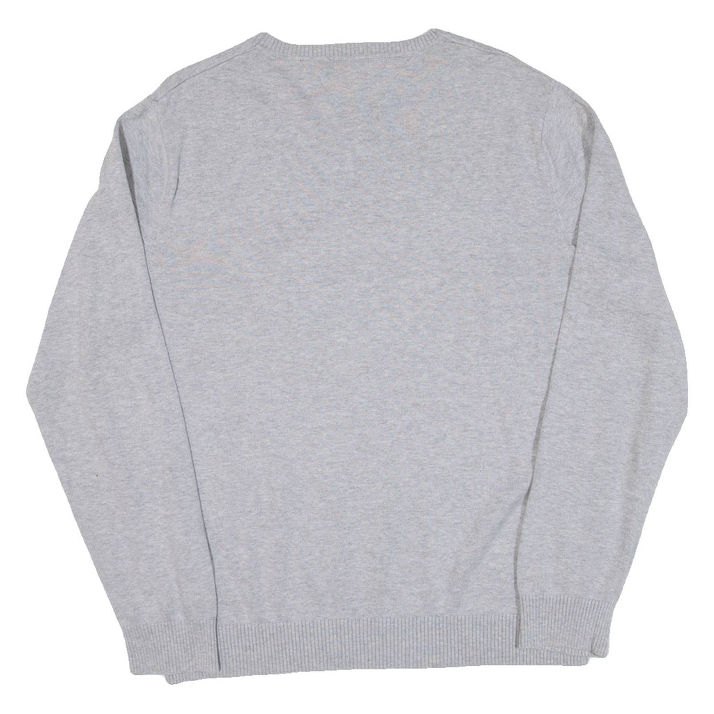 TOMMY HILFIGER Mens Jumper Grey Tight Knit L