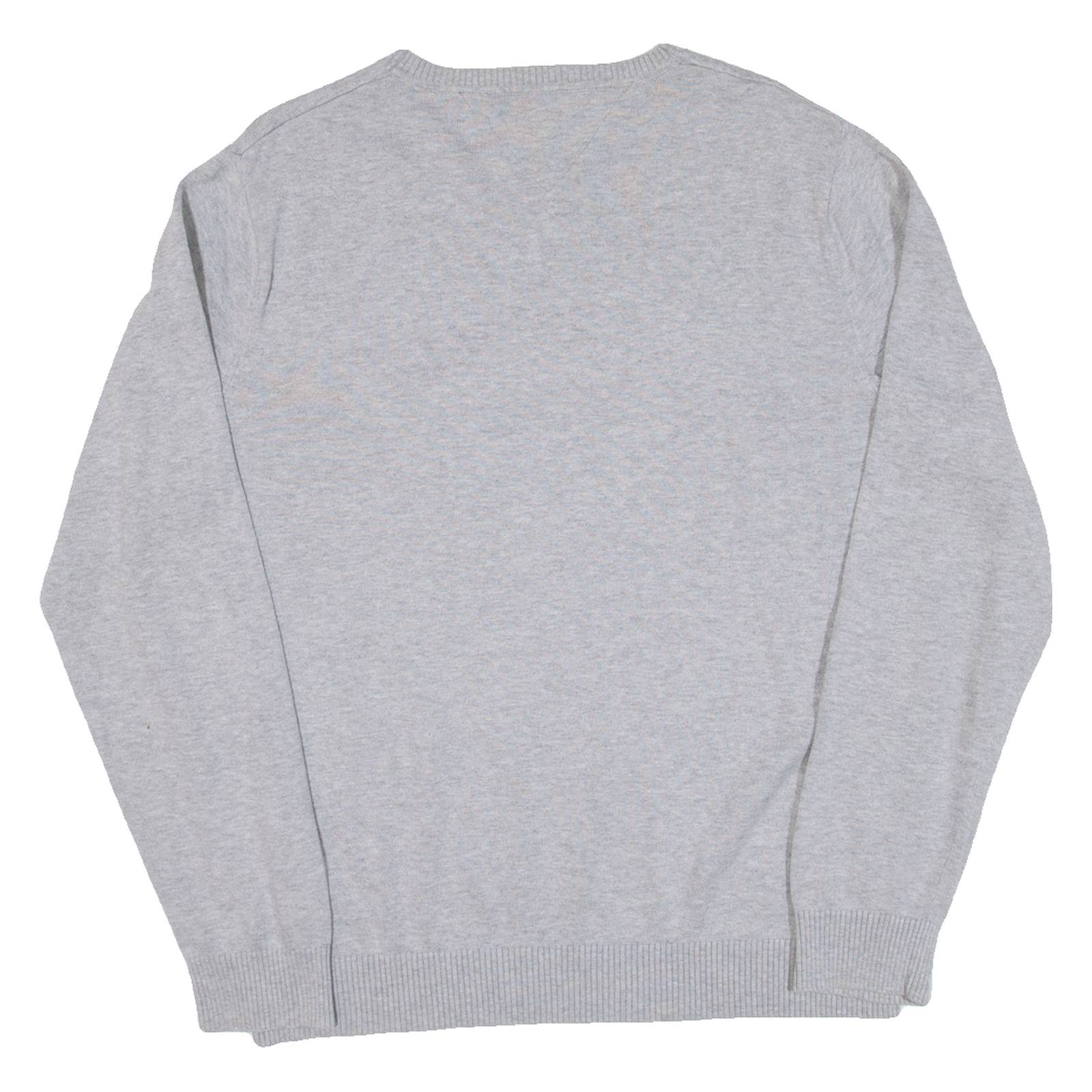TOMMY HILFIGER Mens Jumper Grey Tight Knit L