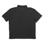 CARHARTT Mens Black Short Sleeve Plain L Polo Shirt Cotton Blend Casual