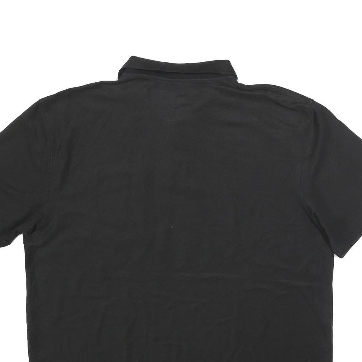 CARHARTT Mens Black Short Sleeve Plain L Polo Shirt Cotton Blend Casual