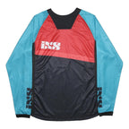 IXS Mens Blue & Red Black T-Shirt Long Sleeve Crew Neck Sportswear M Polyester