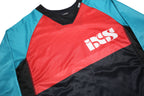 IXS Mens Blue & Red Black T-Shirt Long Sleeve Crew Neck Sportswear M Polyester