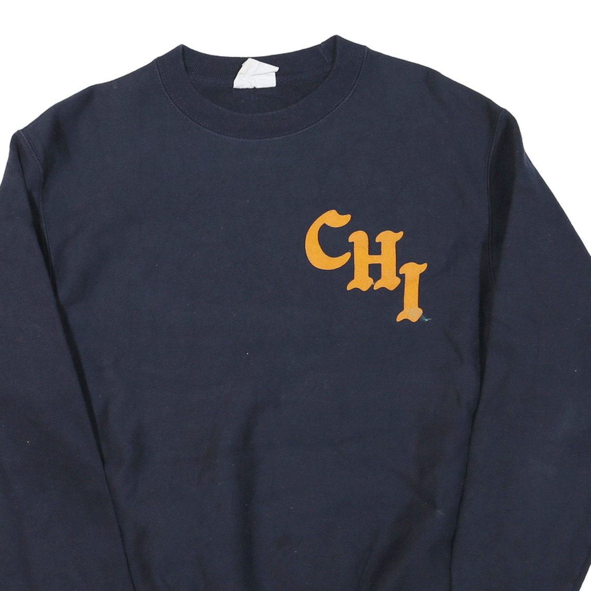 CHAMPION Mens Navy Blue Stadium Goods Crew Neck M Cotton Blend Sweatshirt