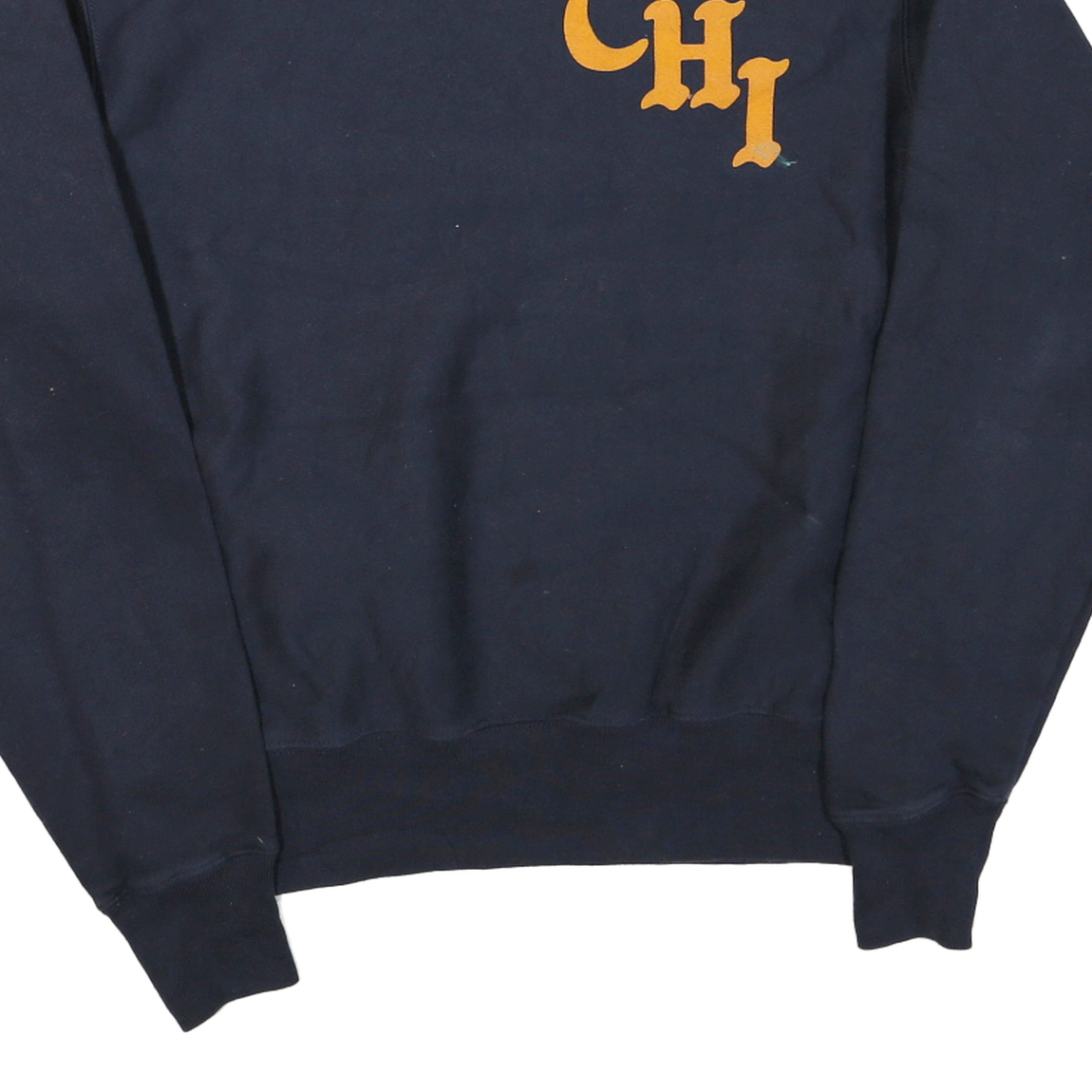 CHAMPION Mens Navy Blue Stadium Goods Crew Neck M Cotton Blend Sweatshirt