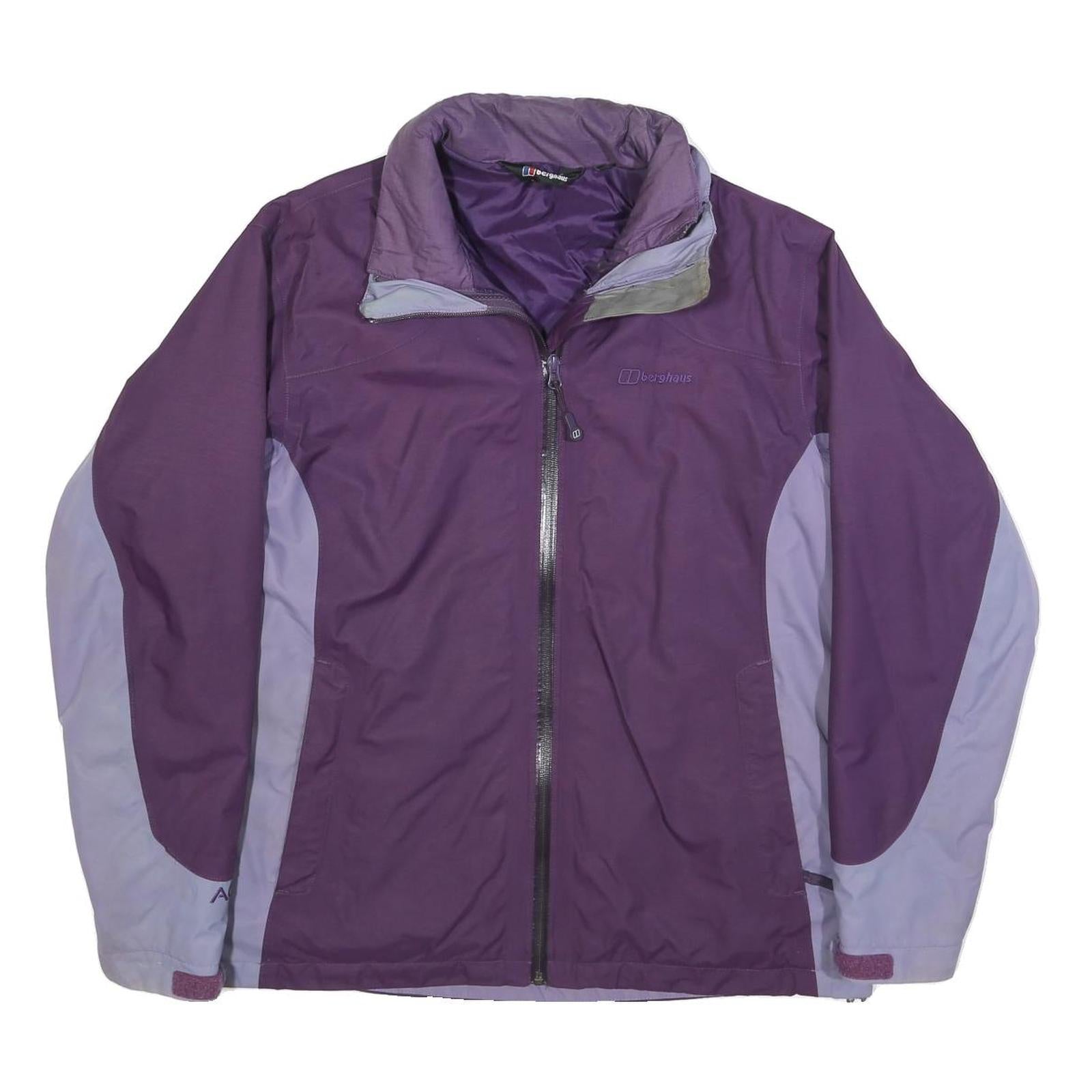 BERGHAUS Womens Purple & Lilac Outdoor Jacket L Nylon Zip Activewear Lightweight