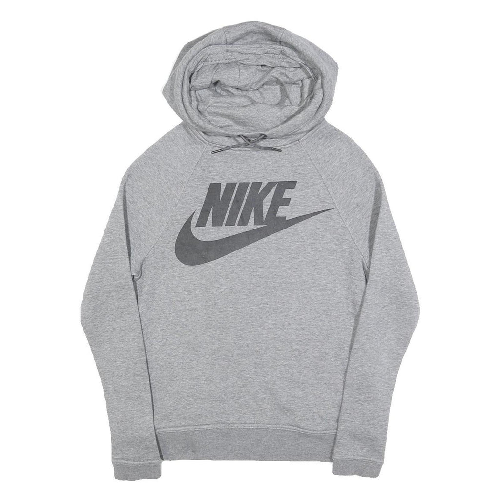 NIKE Womens Grey Hoodie XS Cotton Blend Pullover Sports Sweatshirt