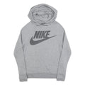 NIKE Womens Grey Hoodie XS Cotton Blend Pullover Sports Sweatshirt