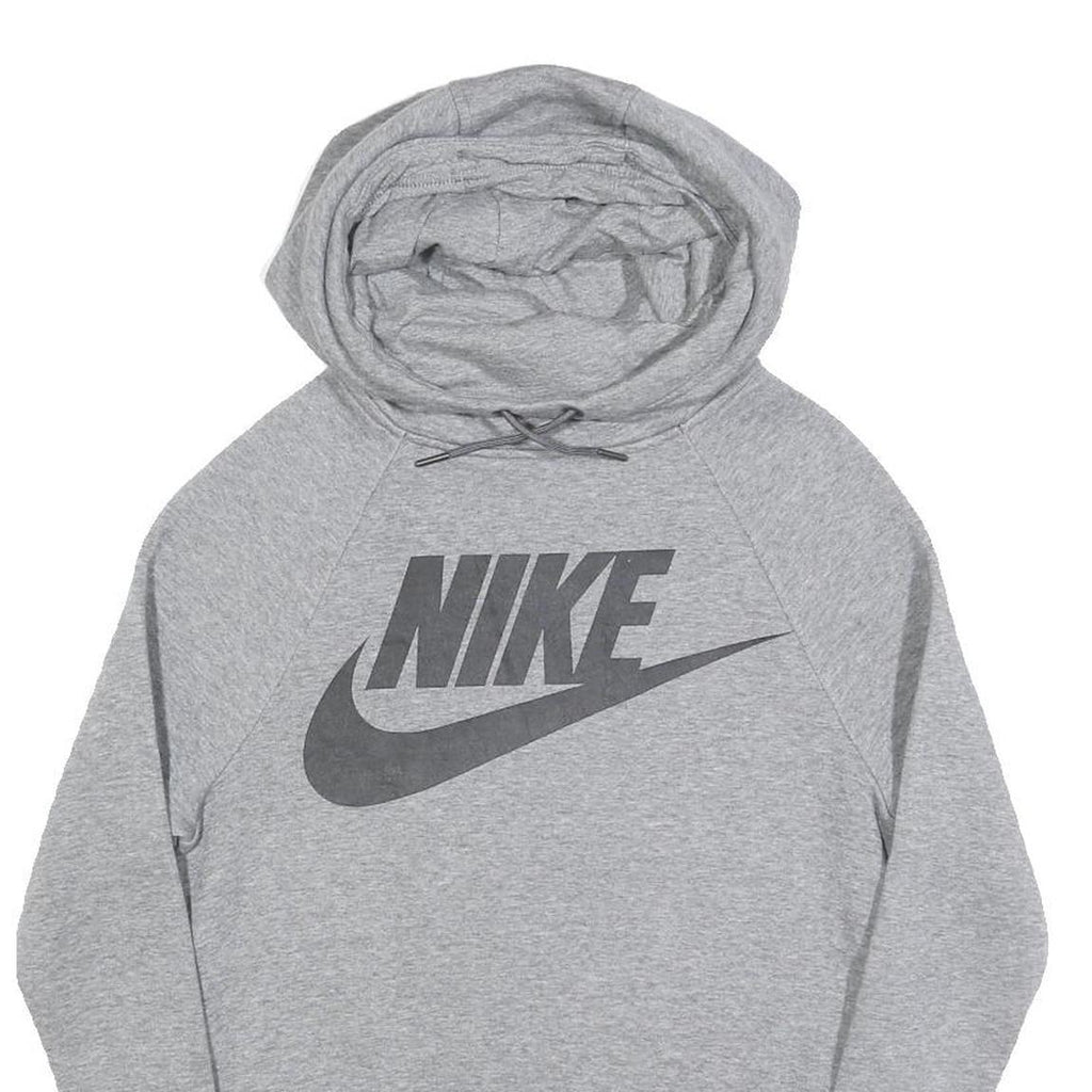 NIKE Womens Grey Hoodie XS Cotton Blend Pullover Sports Sweatshirt