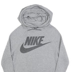 NIKE Womens Grey Hoodie XS Cotton Blend Pullover Sports Sweatshirt