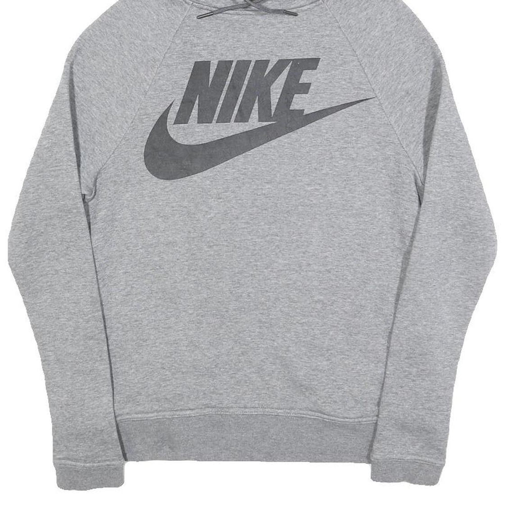 NIKE Womens Grey Hoodie XS Cotton Blend Pullover Sports Sweatshirt