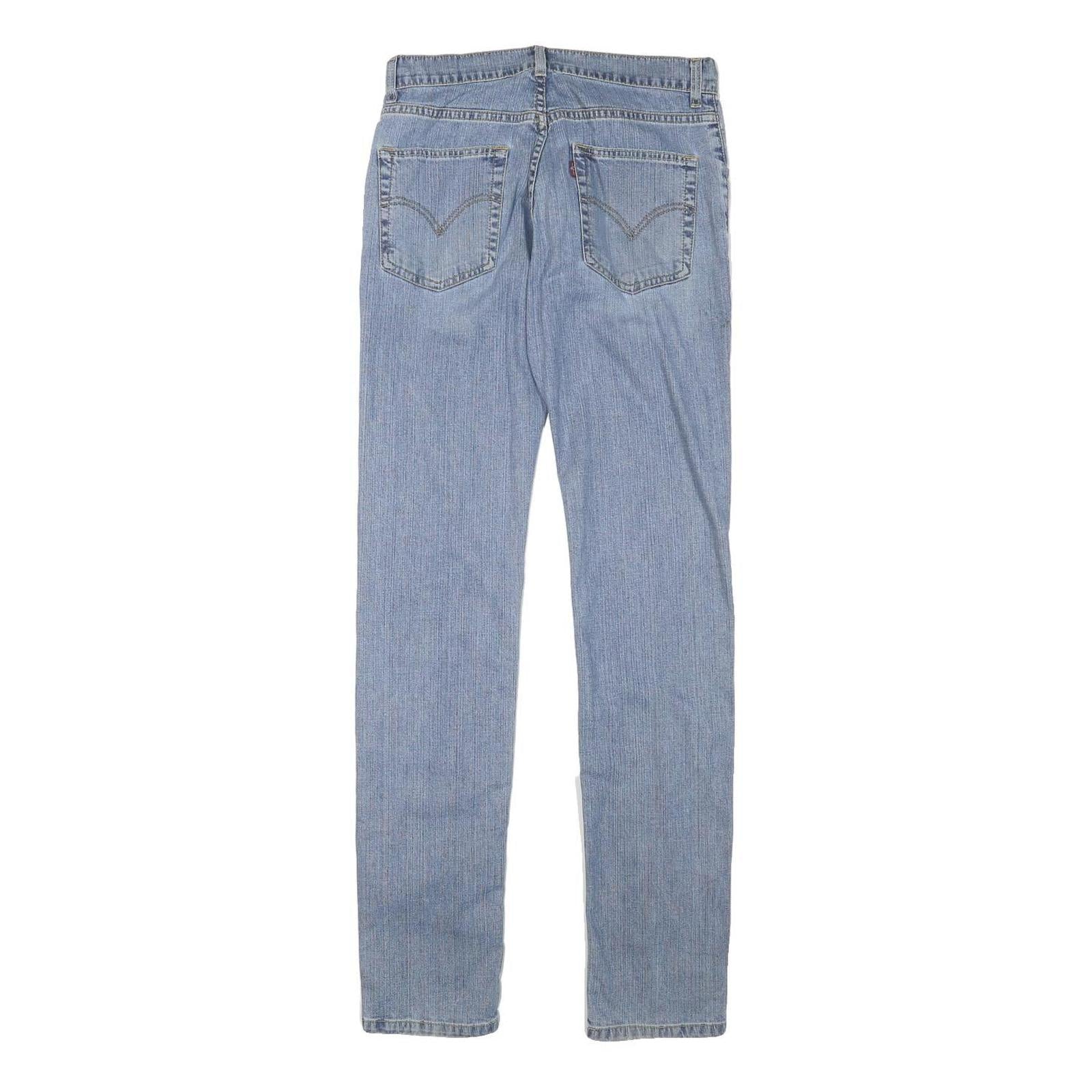 LEVI'S Mens Slim Light Blue Denim Jeans W27 L32 Zip Closure Classic Style