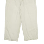 NAUTICA Mens Cotton Beige Relaxed Straight Trousers W33 L25 Casual Zip Closure