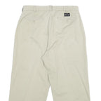 NAUTICA Mens Cotton Beige Relaxed Straight Trousers W33 L25 Casual Zip Closure
