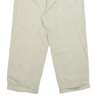 NAUTICA Mens Cotton Beige Relaxed Straight Trousers W33 L25 Casual Zip Closure
