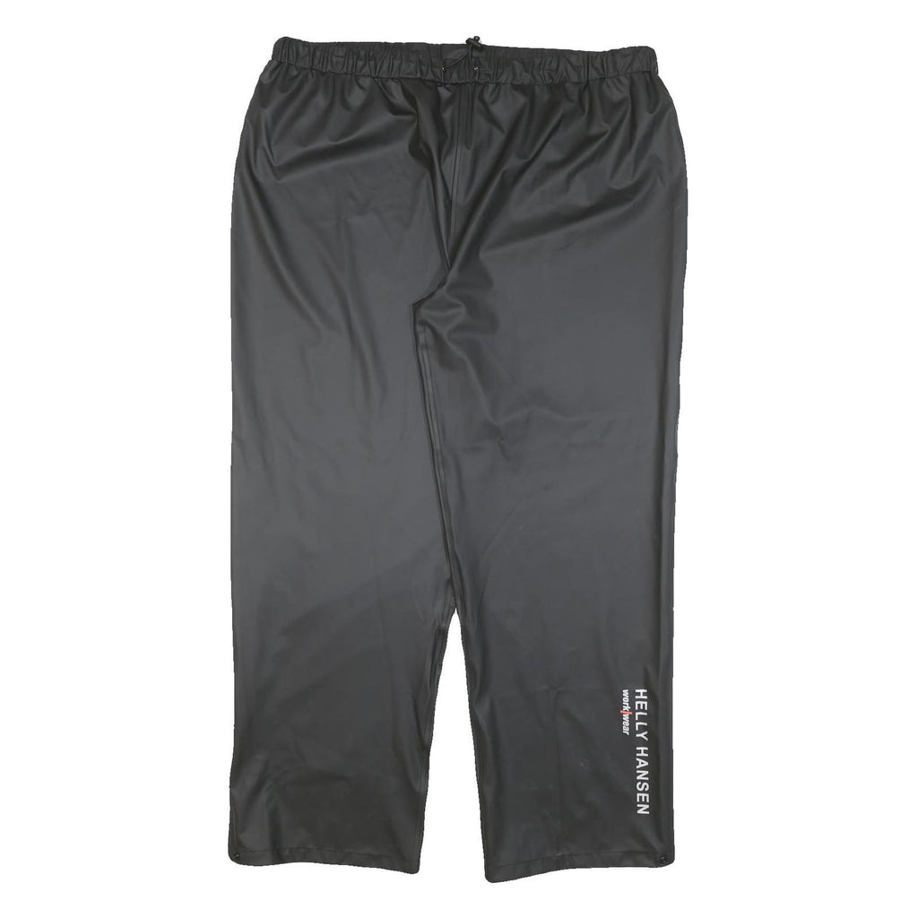 HELLY HANSEN Mens Black Relaxed Casual Trousers W43 L32 Drawstring Polyester