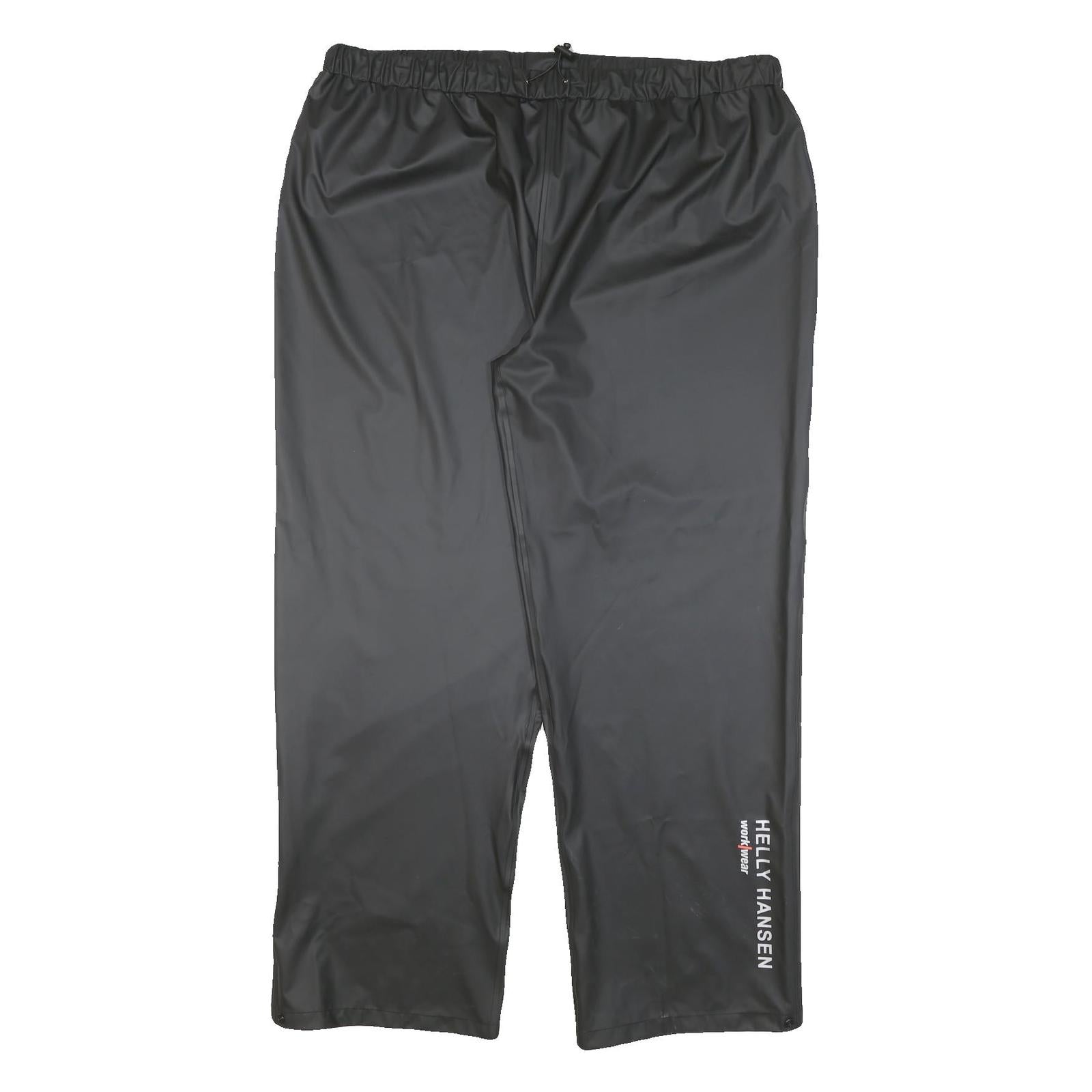 HELLY HANSEN Mens Black Relaxed Casual Trousers W43 L32 Drawstring Polyester