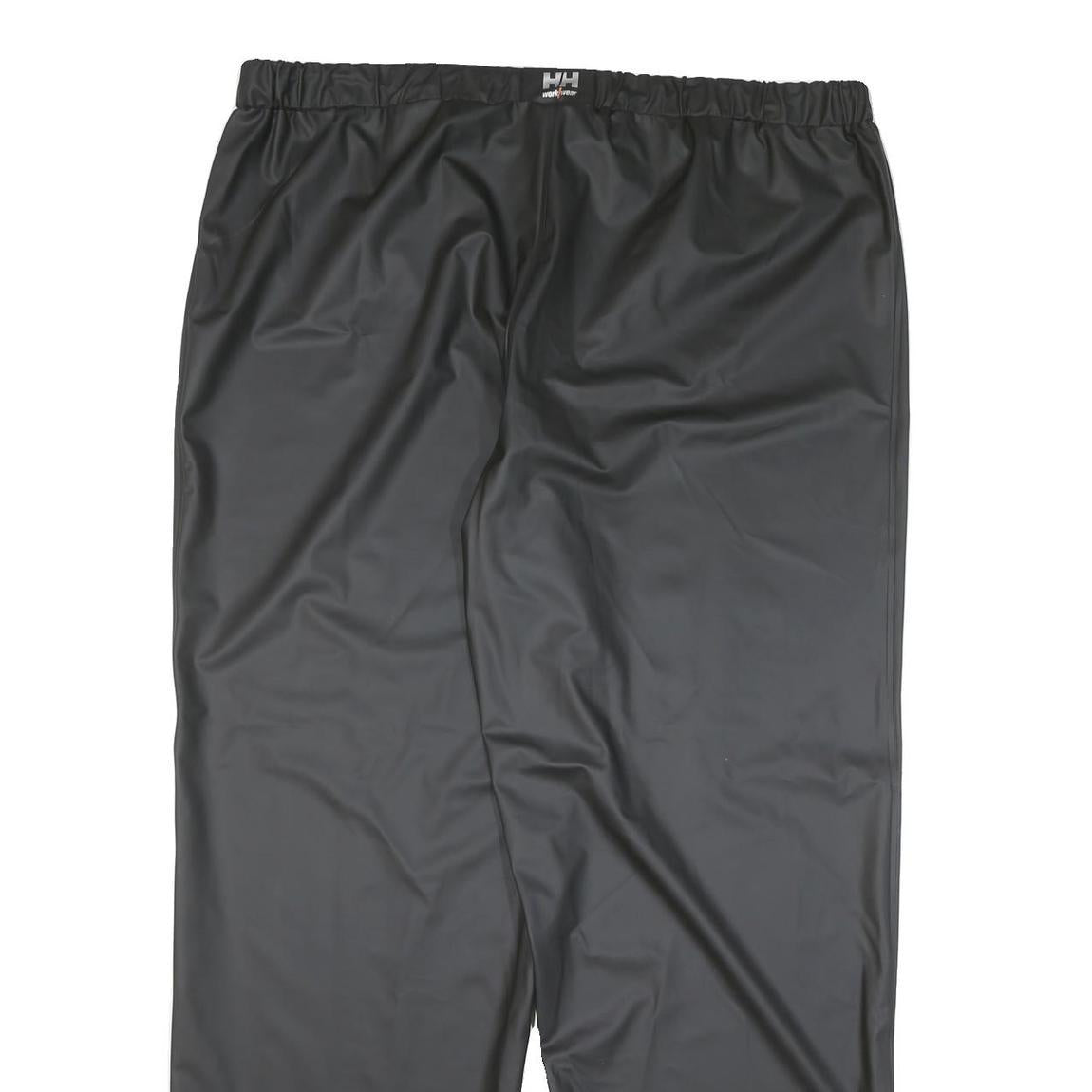 HELLY HANSEN Mens Black Relaxed Casual Trousers W43 L32 Drawstring Polyester