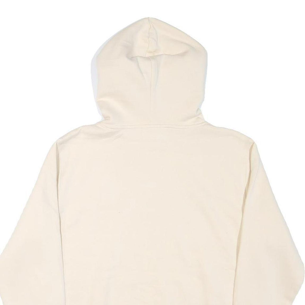 FILA Womens Cream Hoodie UK 12 Cotton Blend Casual Relaxed Fit Pullover