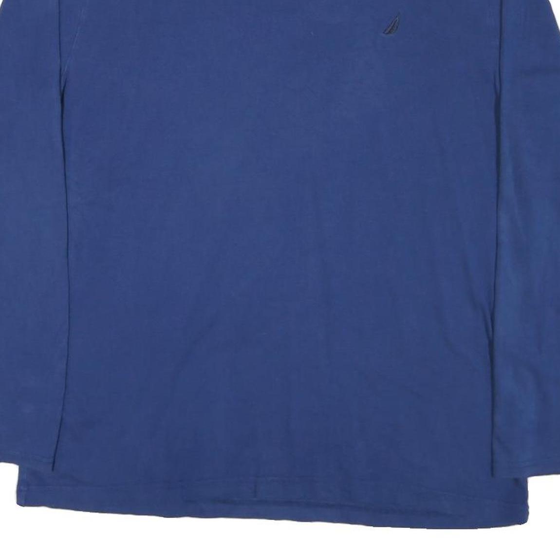 NAUTICA Mens Blue Long Sleeve Crew Neck Cotton Blend XL Classic Fit T-Shirt