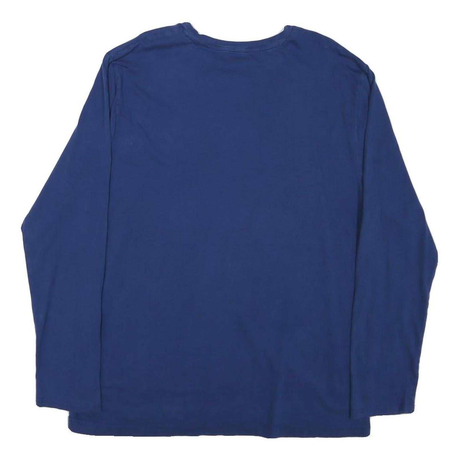 NAUTICA Mens Blue Long Sleeve Crew Neck Cotton Blend XL Classic Fit T-Shirt