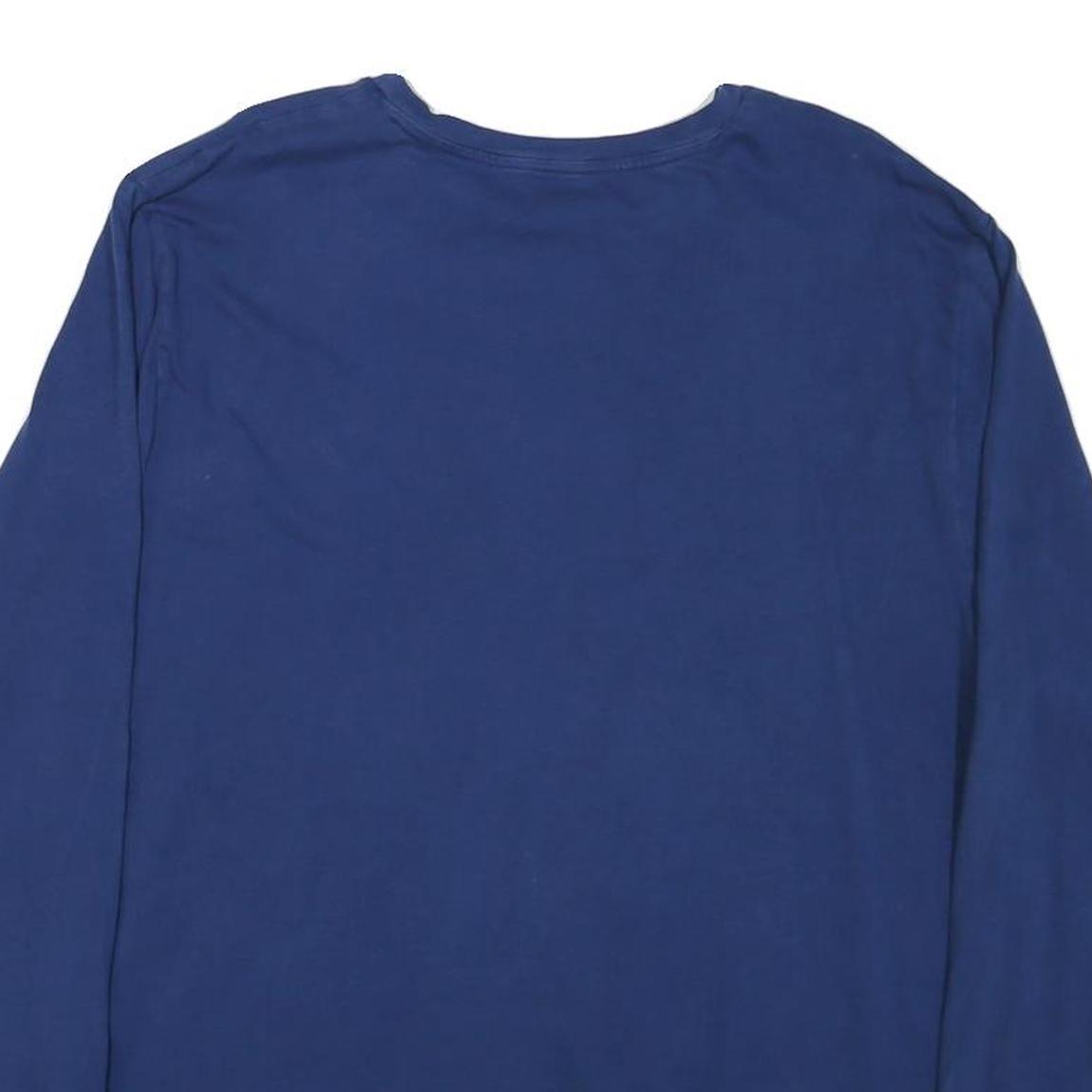 NAUTICA Mens Blue Long Sleeve Crew Neck Cotton Blend XL Classic Fit T-Shirt