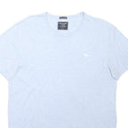 ABERCROMBIE & FITCH Mens Light Blue Cotton T-Shirt L Short Sleeve Crew Neck