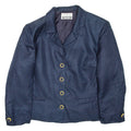HERO PARIS Womens Blazer Coat Blue Spotted M