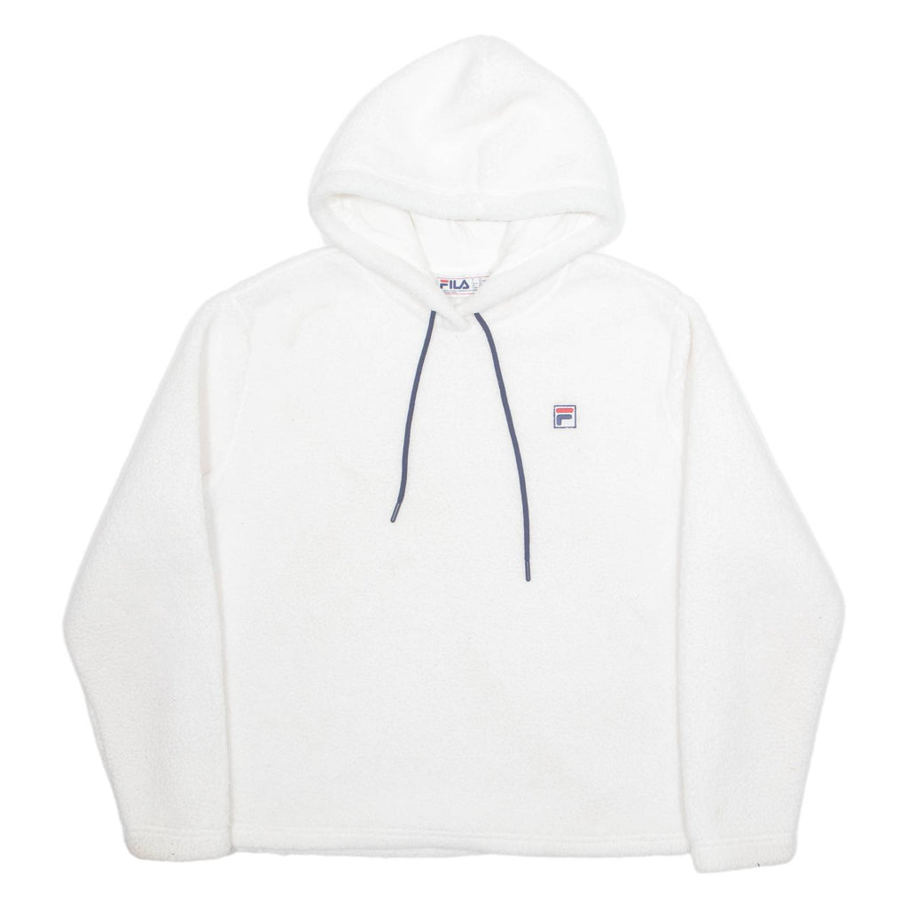 FILA Teddy Fleece Womens White Hoodie XL
