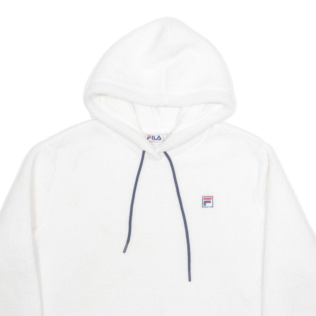 FILA Teddy Fleece Womens White Hoodie XL