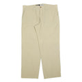 DOCKERS Mens Beige Cotton Blend Regular Fit Straight Trousers W38 L32 Classic