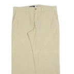 DOCKERS Mens Beige Cotton Blend Regular Fit Straight Trousers W38 L32 Classic