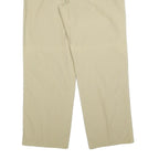 DOCKERS Mens Beige Cotton Blend Regular Fit Straight Trousers W38 L32 Classic
