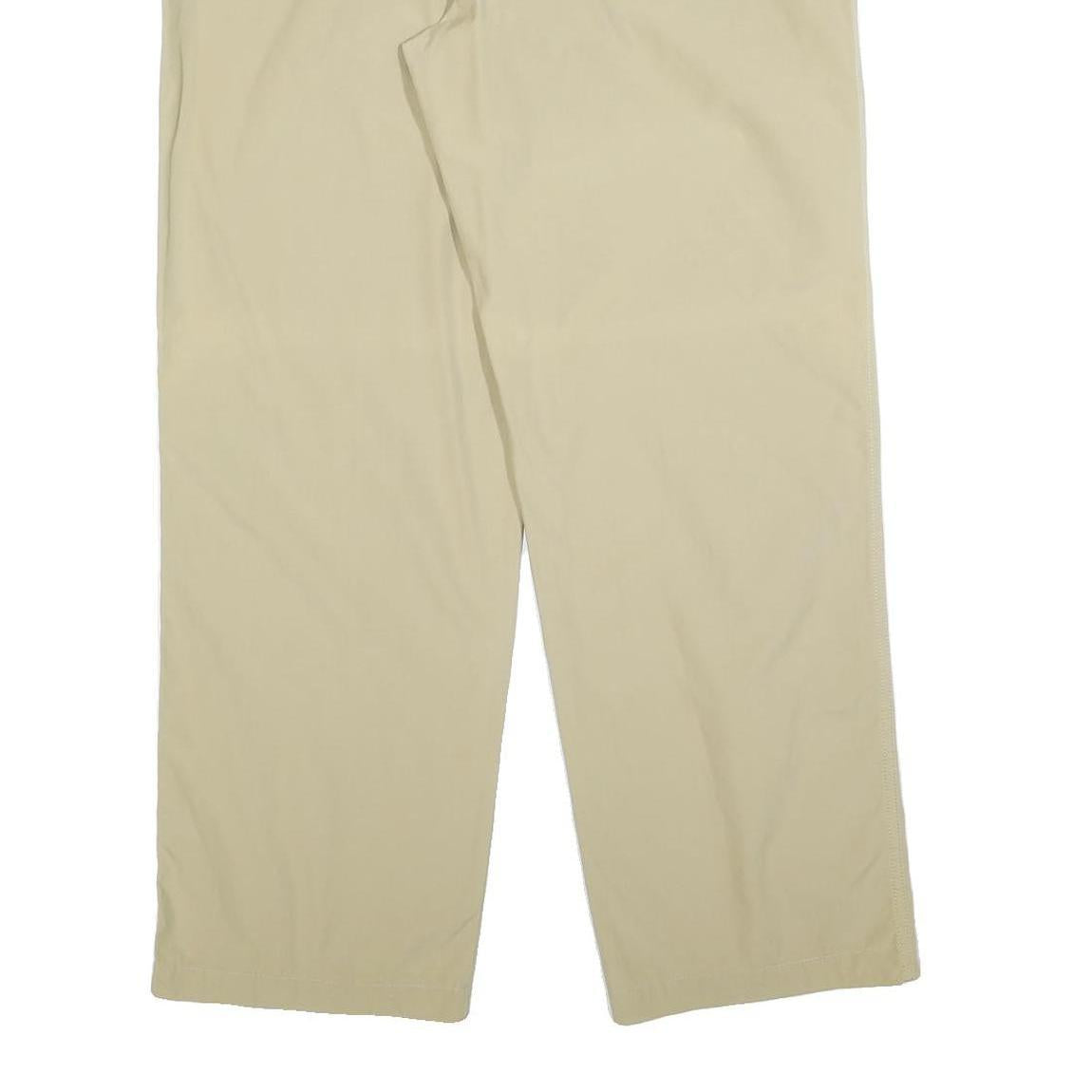 DOCKERS Mens Beige Cotton Blend Regular Fit Straight Trousers W38 L32 Classic