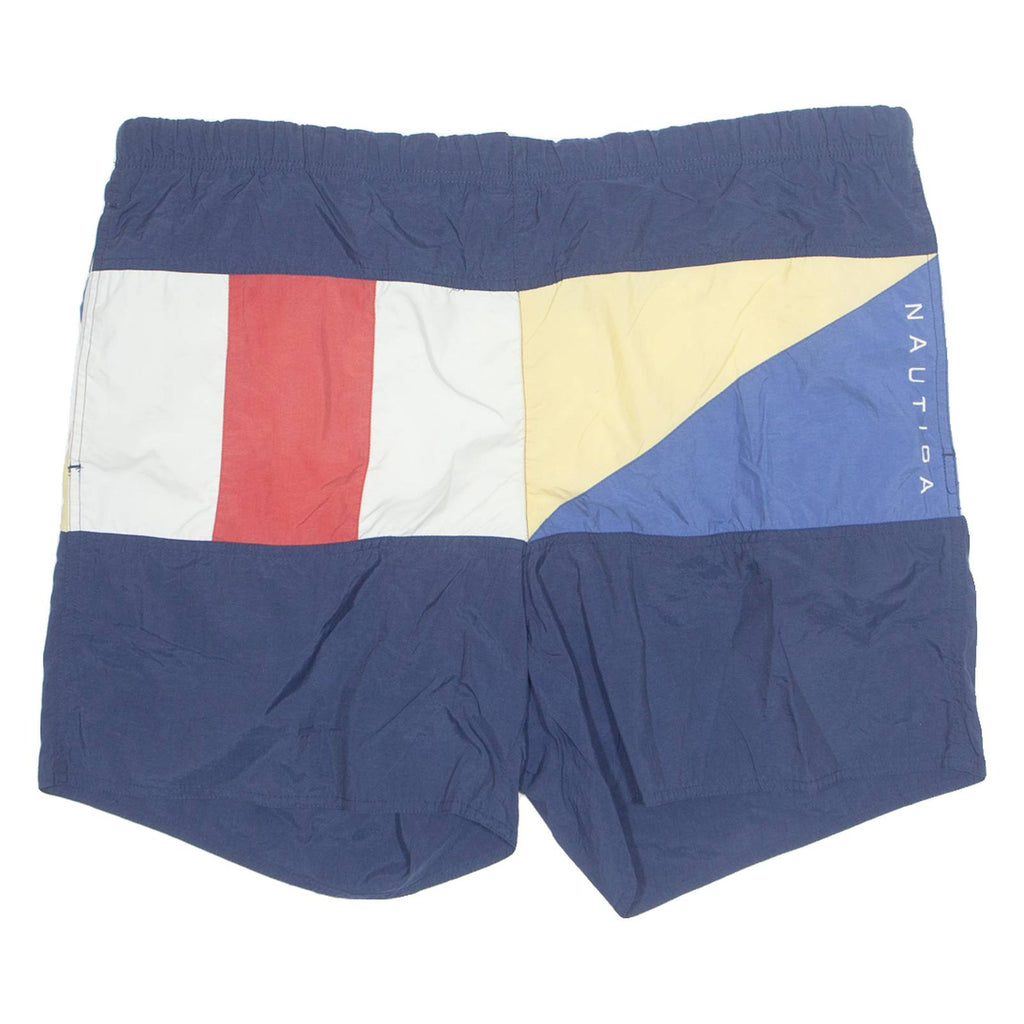 NAUTICA Mesh Lined Mens Swimming Shorts Blue L W40