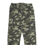 Mens Lined Polyester Blend Regular Fit Camouflage Cargo Trousers W30 L30 Outdoor