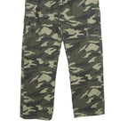 Mens Lined Polyester Blend Regular Fit Camouflage Cargo Trousers W30 L30 Outdoor