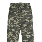Mens Lined Polyester Blend Regular Fit Camouflage Cargo Trousers W30 L30 Outdoor